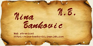 Nina Banković vizit kartica